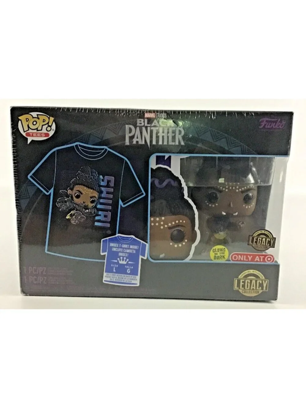 Funko Pop Tees Marvel Studios Black Panther Shuri Vinyl Figure Size Large Shirt